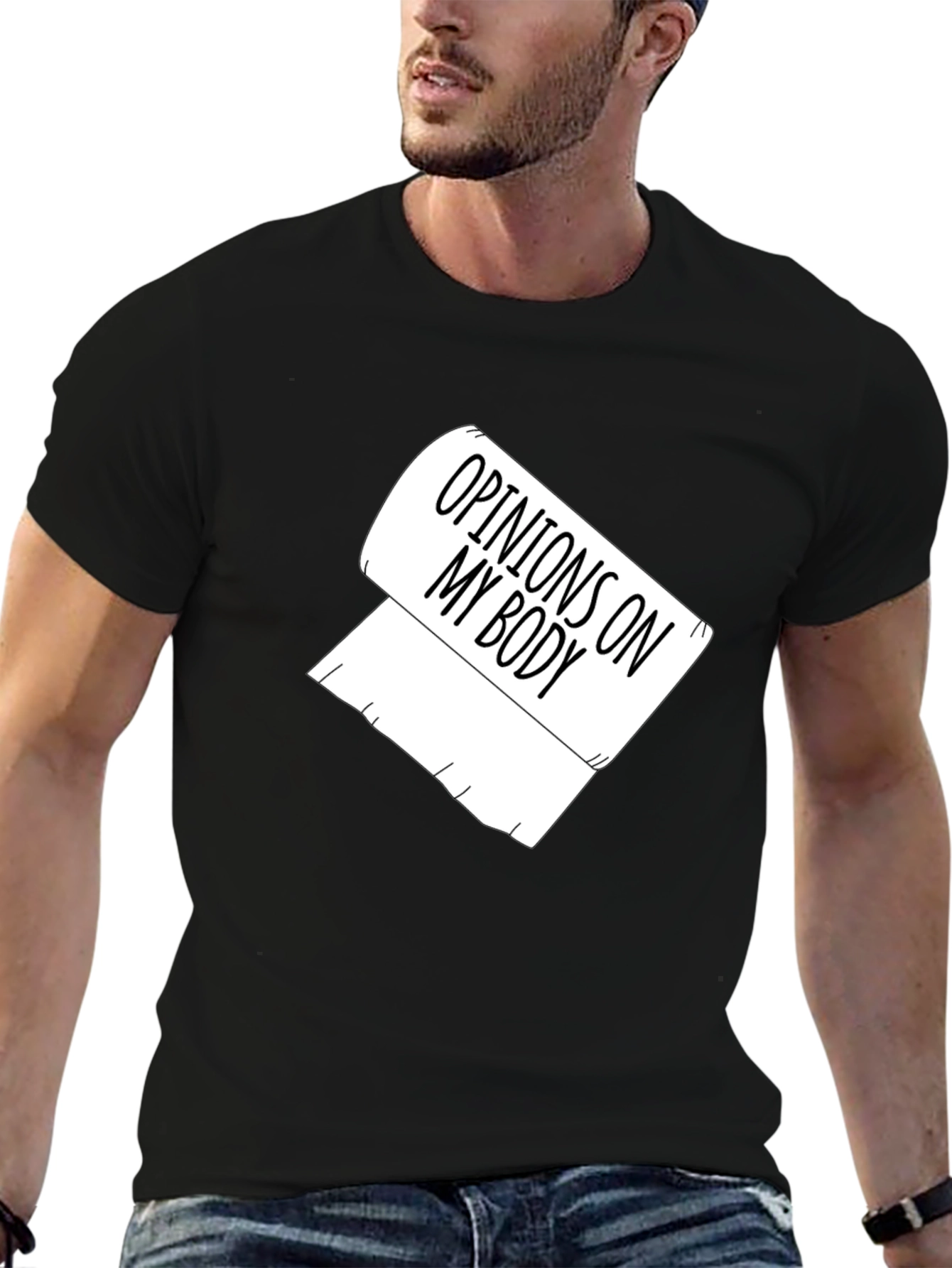 Opinions On My Body Toilet Paper Graphic Tee
