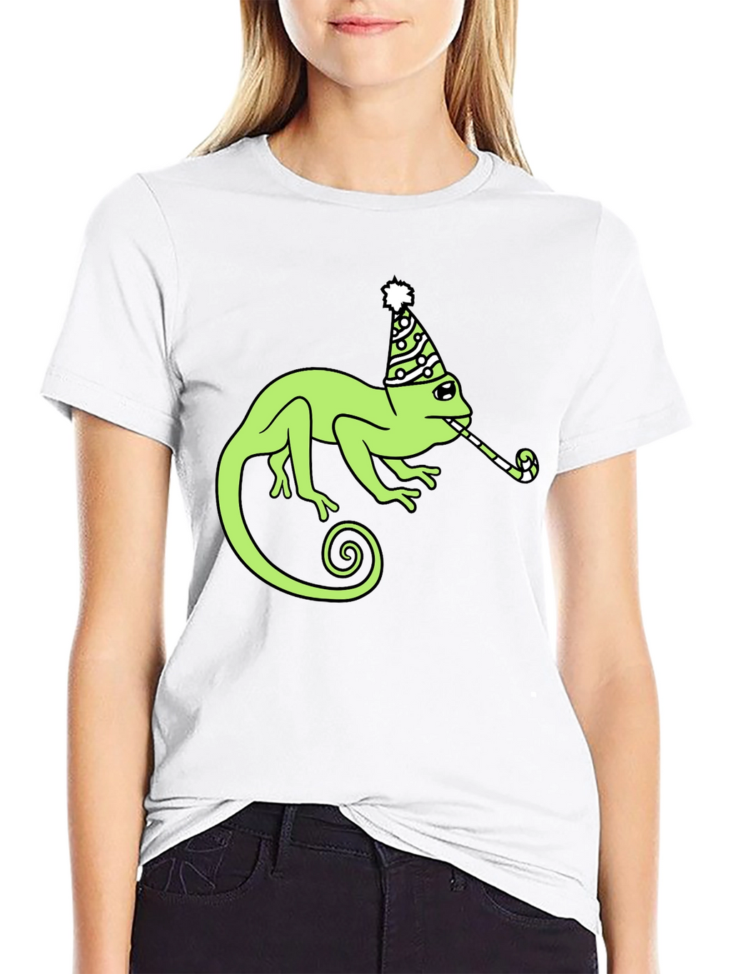 Party Chameleon Graphic Tee - Fun & Unique Design
