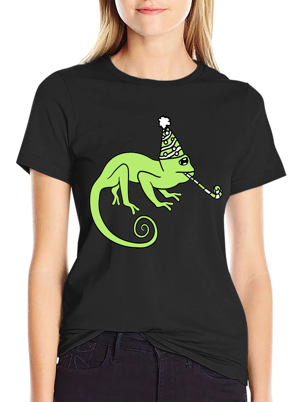 Party Chameleon Graphic Tee - Fun & Unique Design