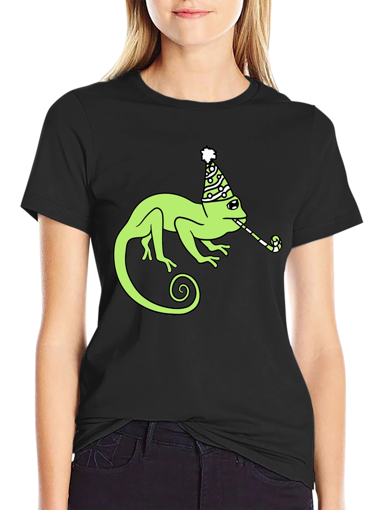 Party Chameleon Graphic Tee - Fun & Unique Design