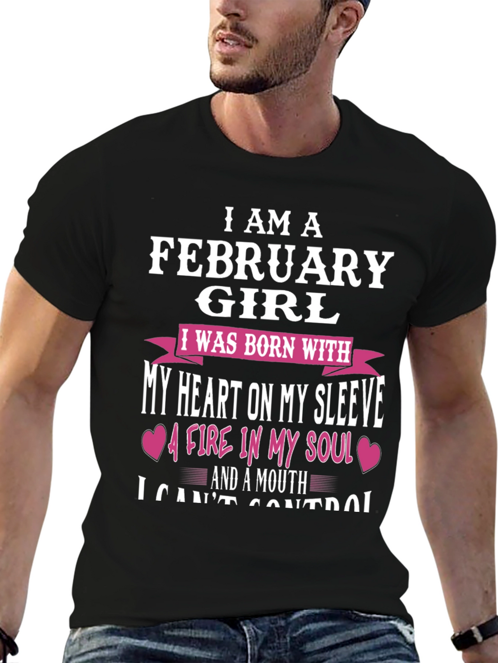 February Girl Heart & Soul Graphic T-Shirt