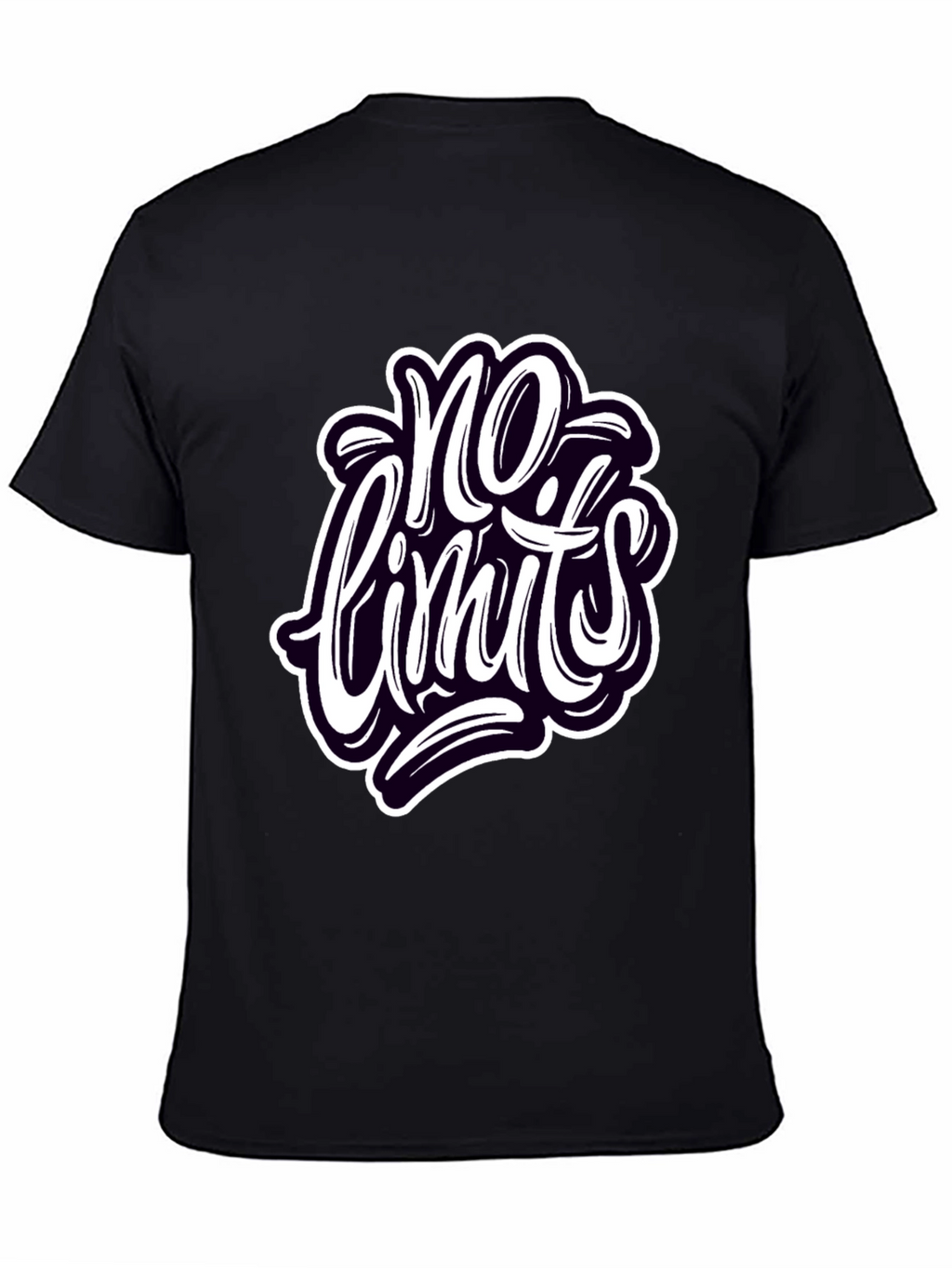 No Limits Graphic Tee - Stylish Black Cotton T-Shirt