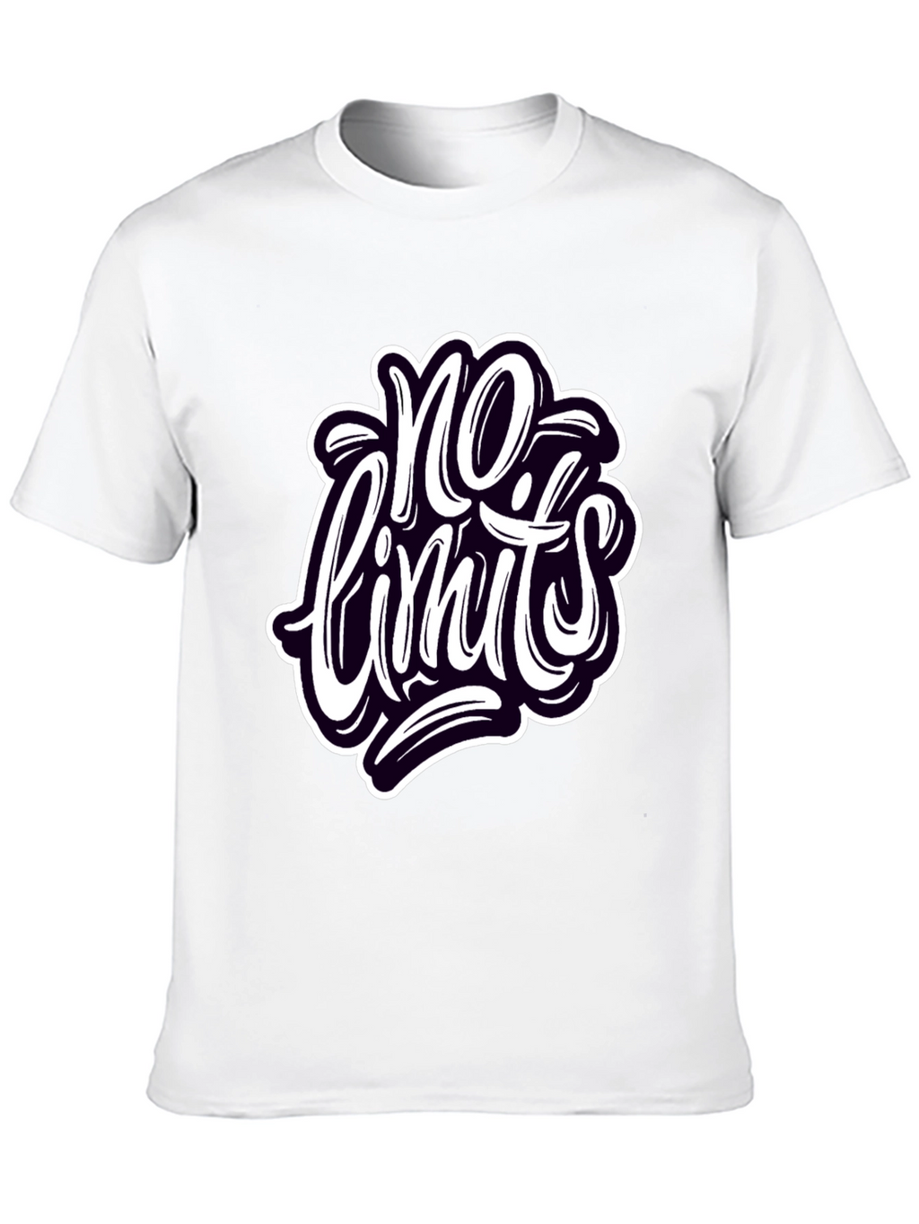 No Limits Graphic Tee - Stylish Black Cotton T-Shirt