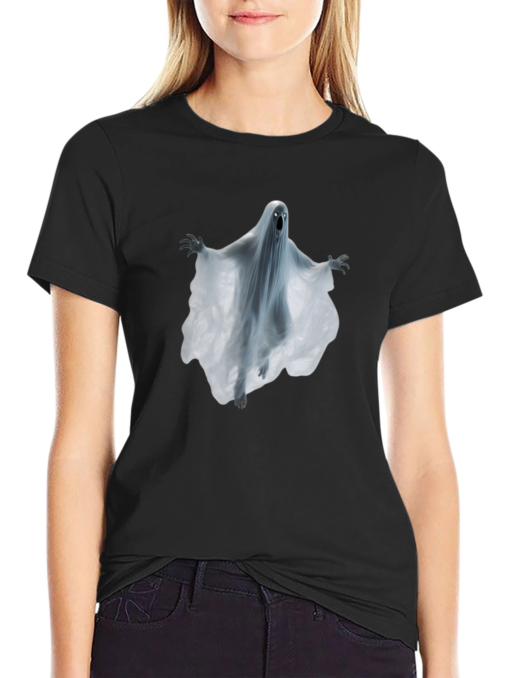 Ghost Graphic T-Shirt - Spooky Halloween Tee