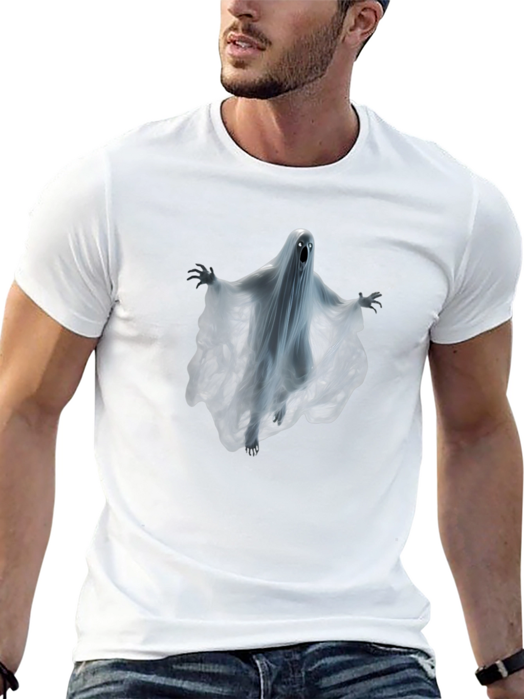 Ghost Graphic T-Shirt - Spooky Halloween Tee