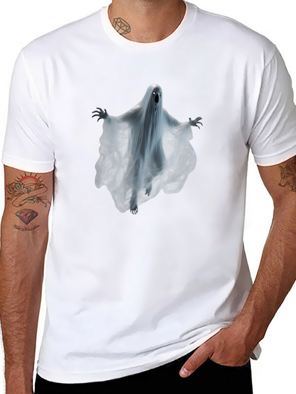 Ghost Graphic T-Shirt - Spooky Halloween Tee