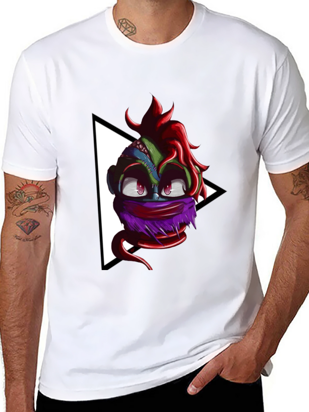 Monster Head Graphic Black T-Shirt