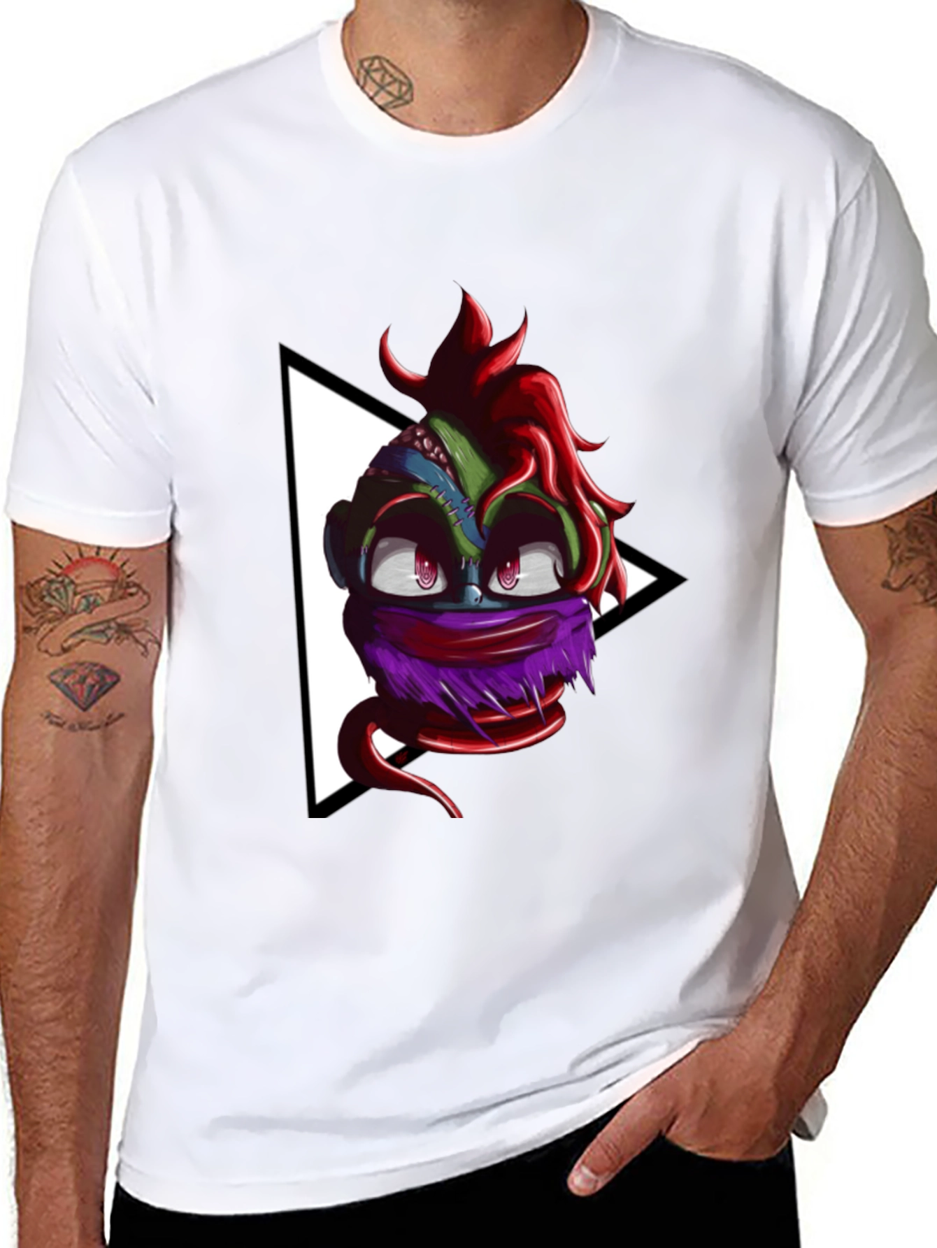 Monster Head Graphic Black T-Shirt