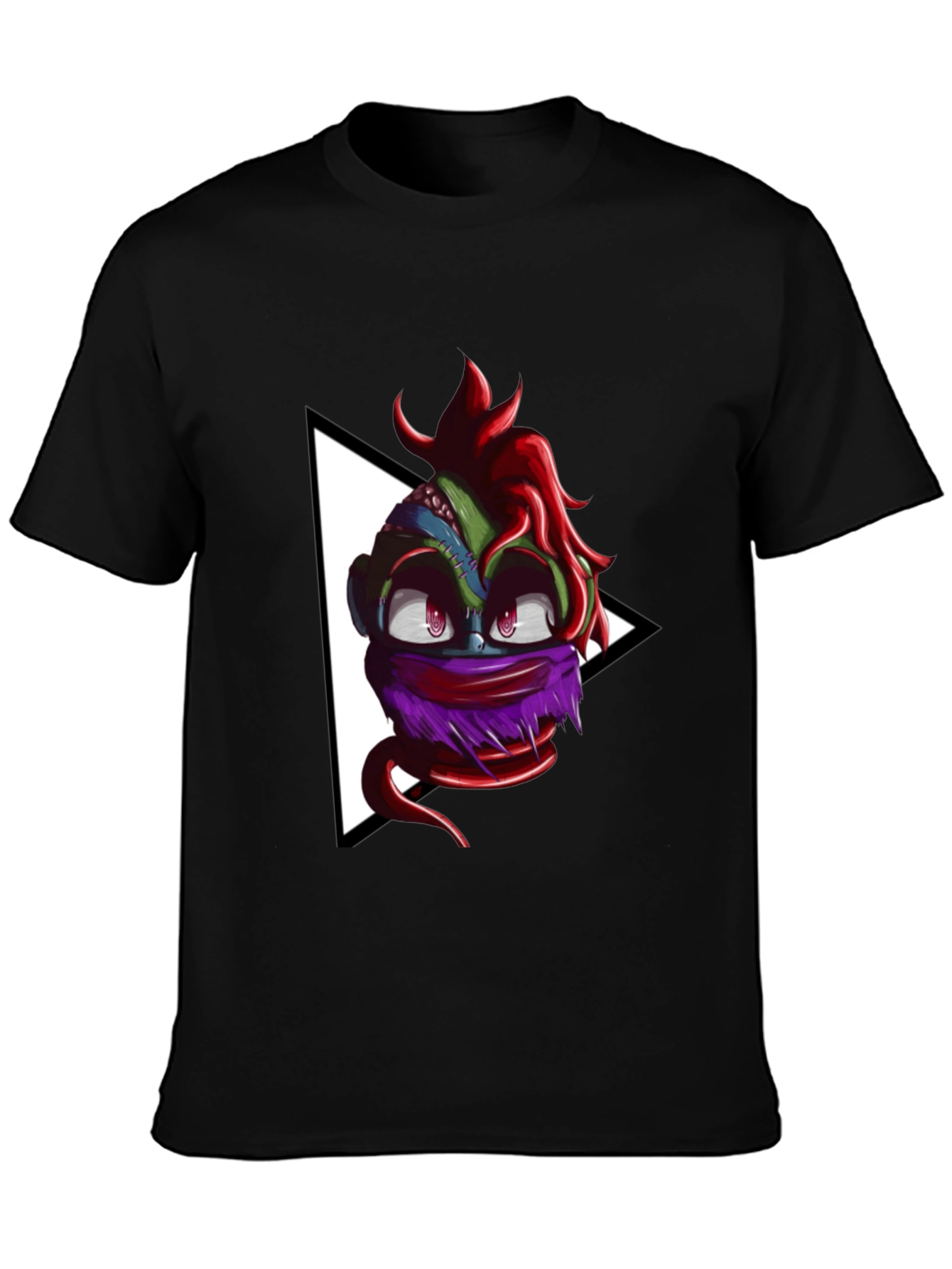Monster Head Graphic Black T-Shirt