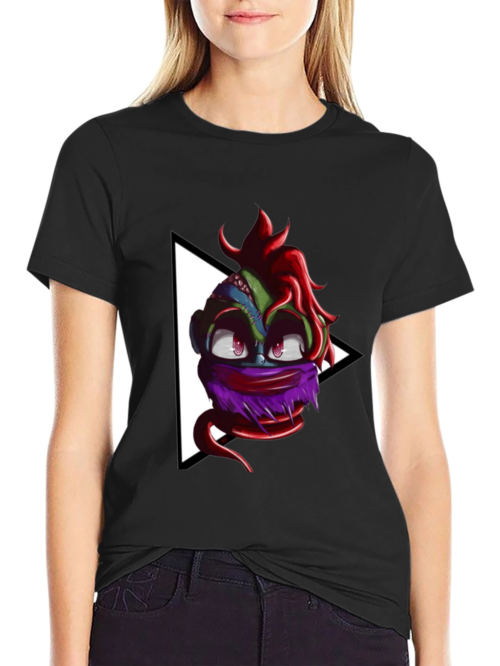 Monster Head Graphic Black T-Shirt