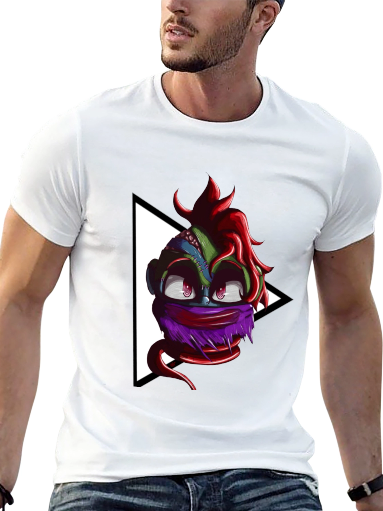 Monster Head Graphic Black T-Shirt