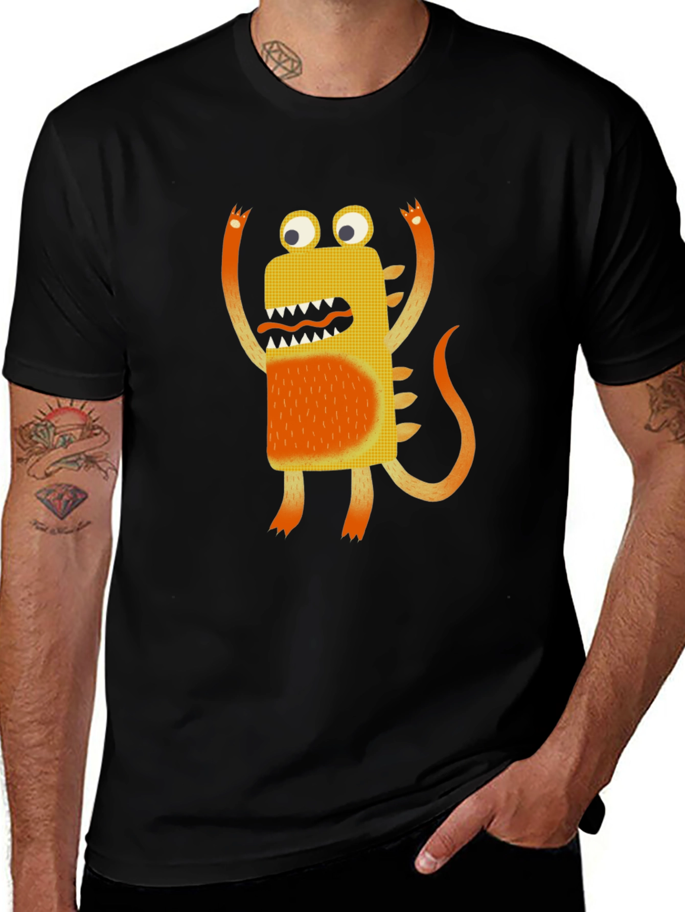 Monster Graphic Black T-Shirt