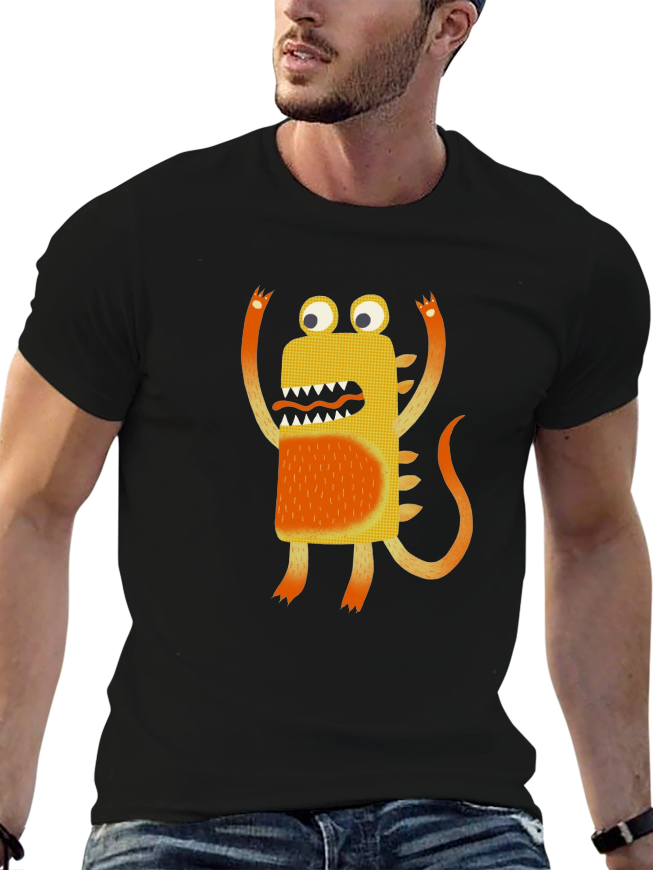 Monster Graphic Black T-Shirt