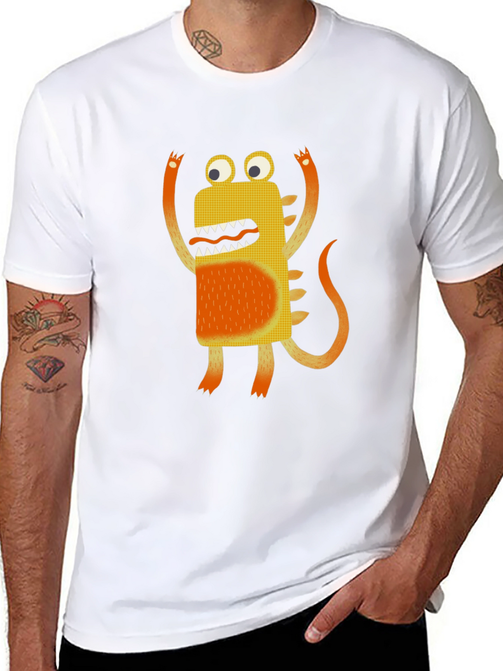 Monster Graphic Black T-Shirt