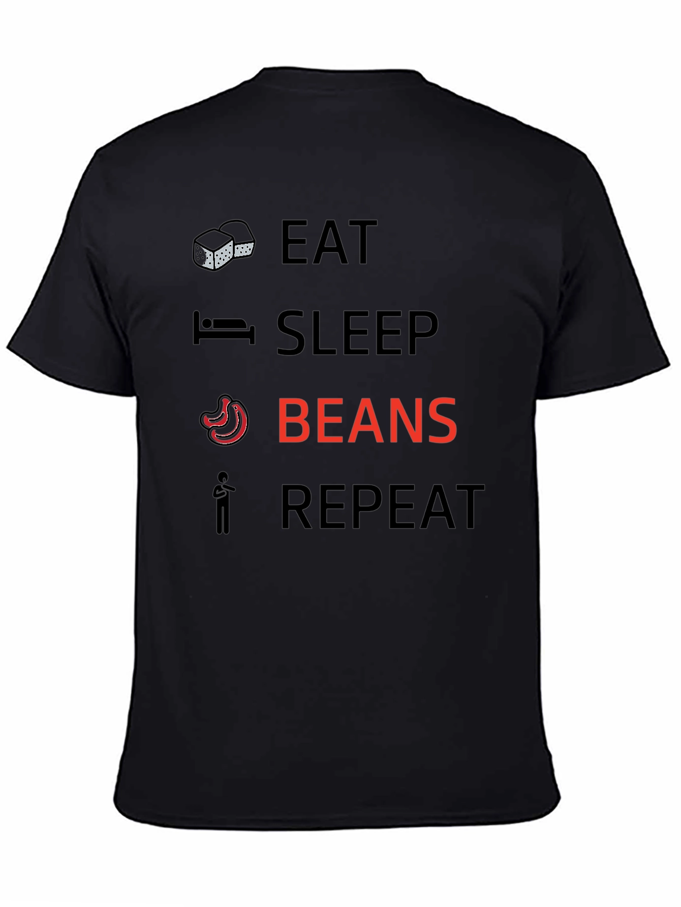 Eat Sleep Beans Repeat Graphic T-Shirt