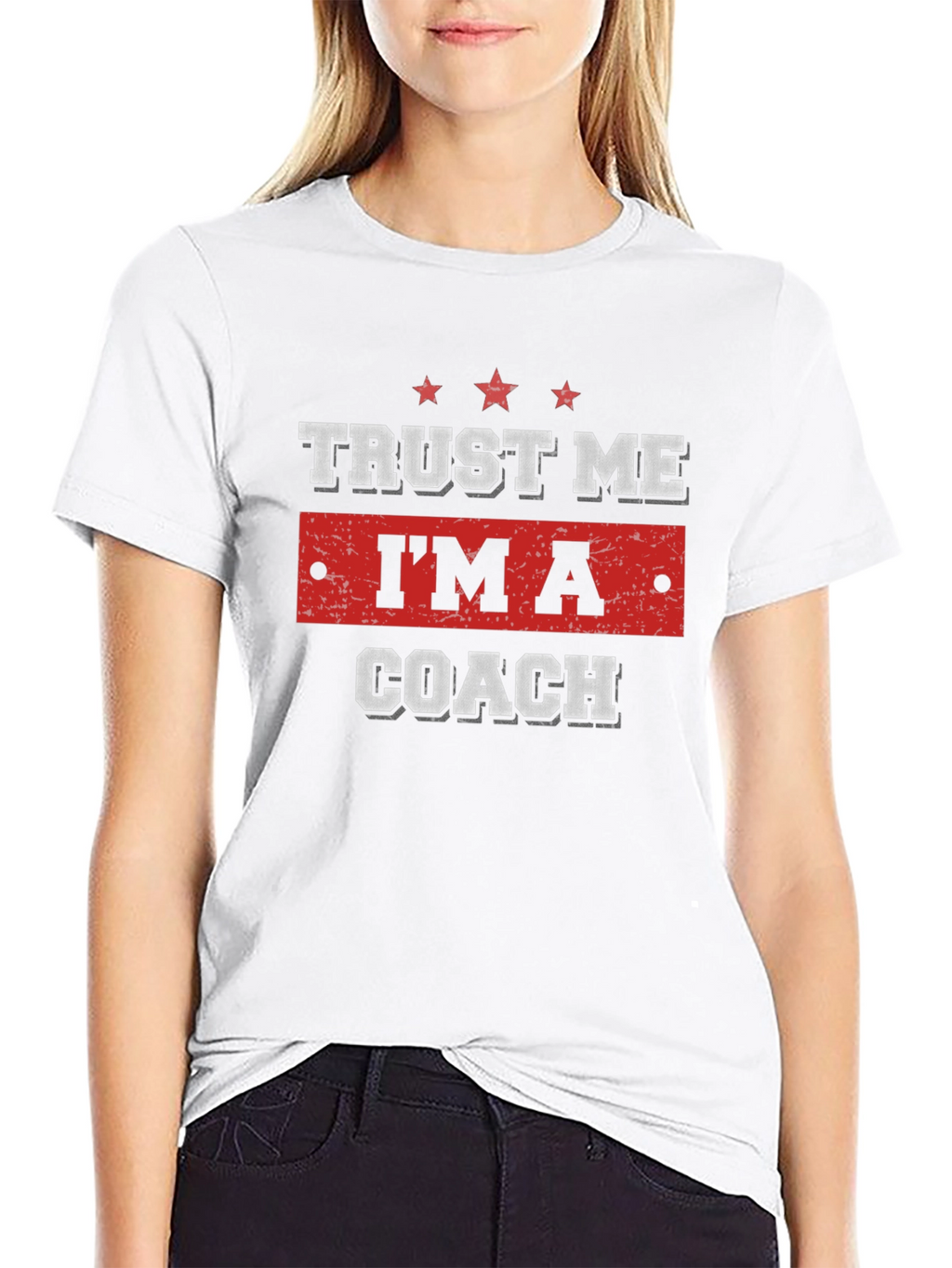 Trust Me Im A Coach Funny Black T-Shirt