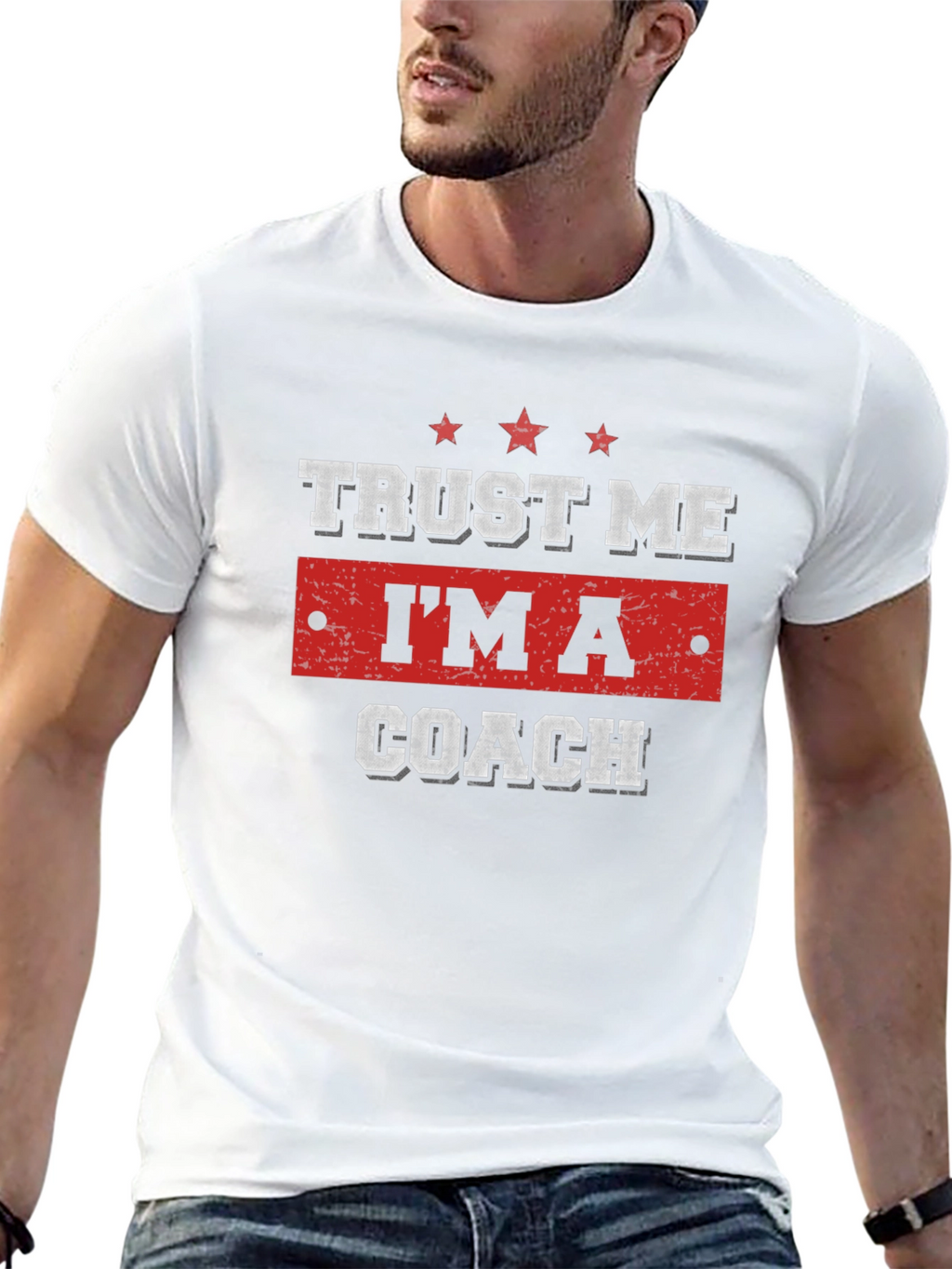 Trust Me Im A Coach Funny Black T-Shirt