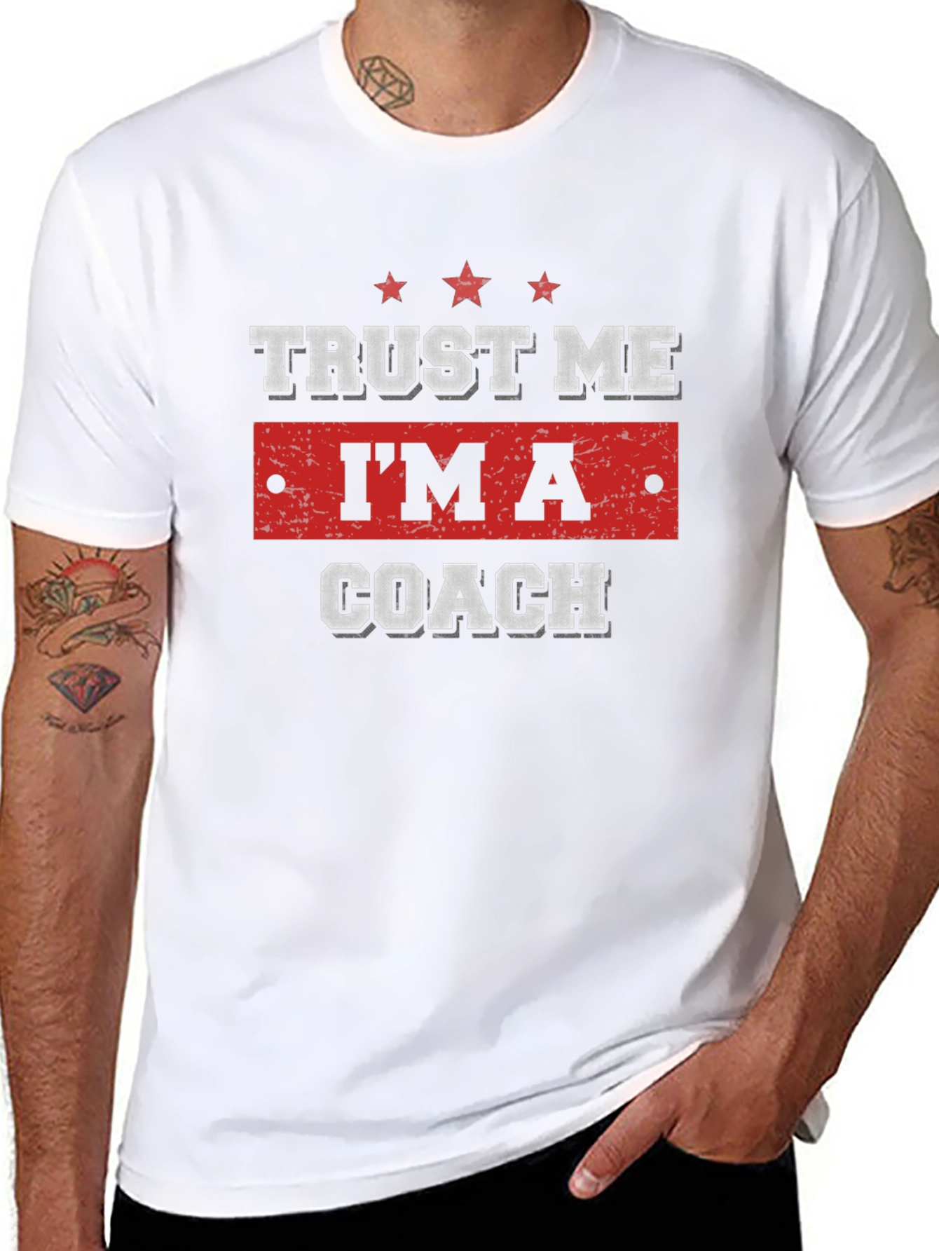 Trust Me Im A Coach Funny Black T-Shirt
