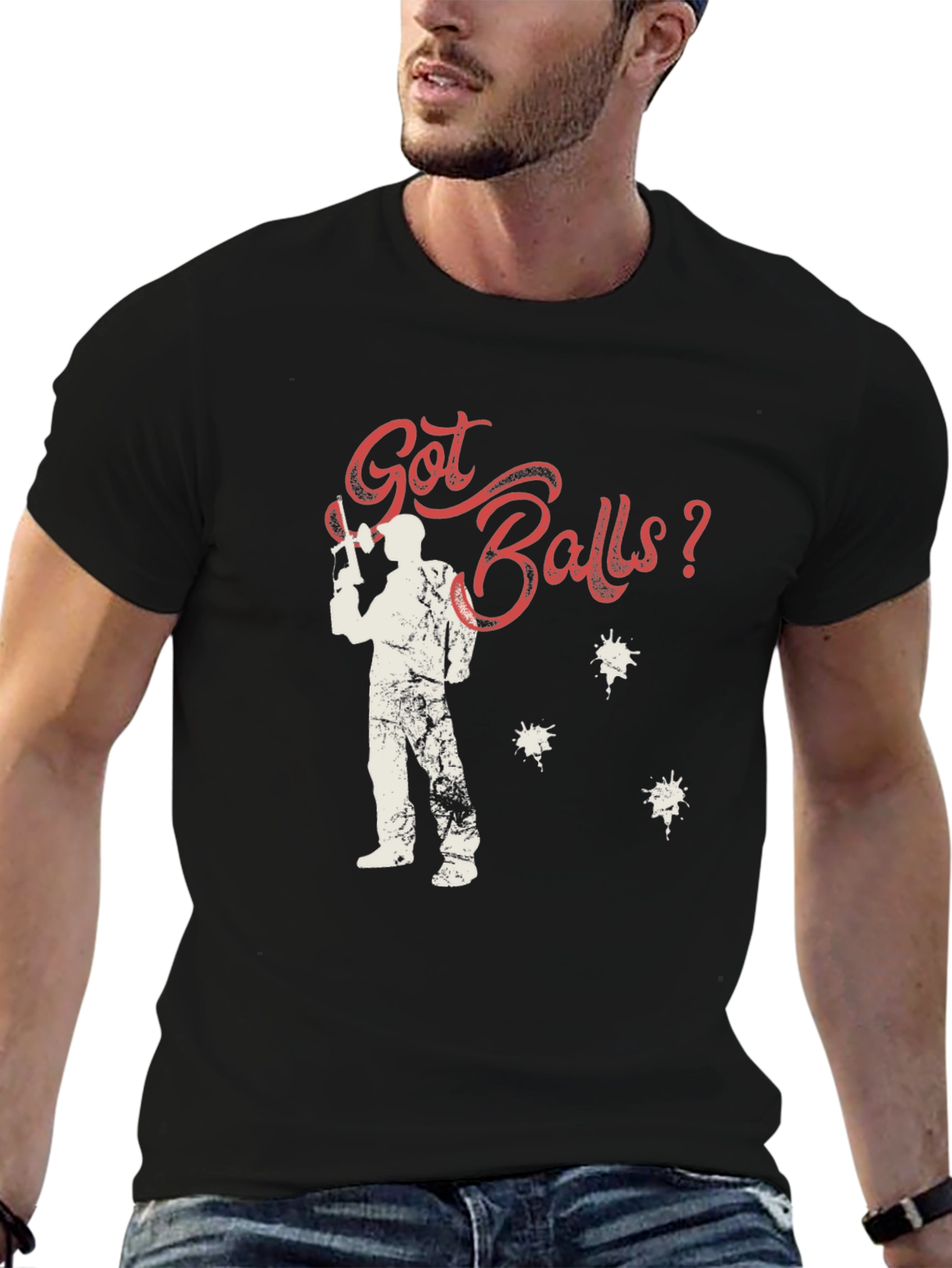 Got Balls? Paintball T-Shirt - Black Cotton Tee