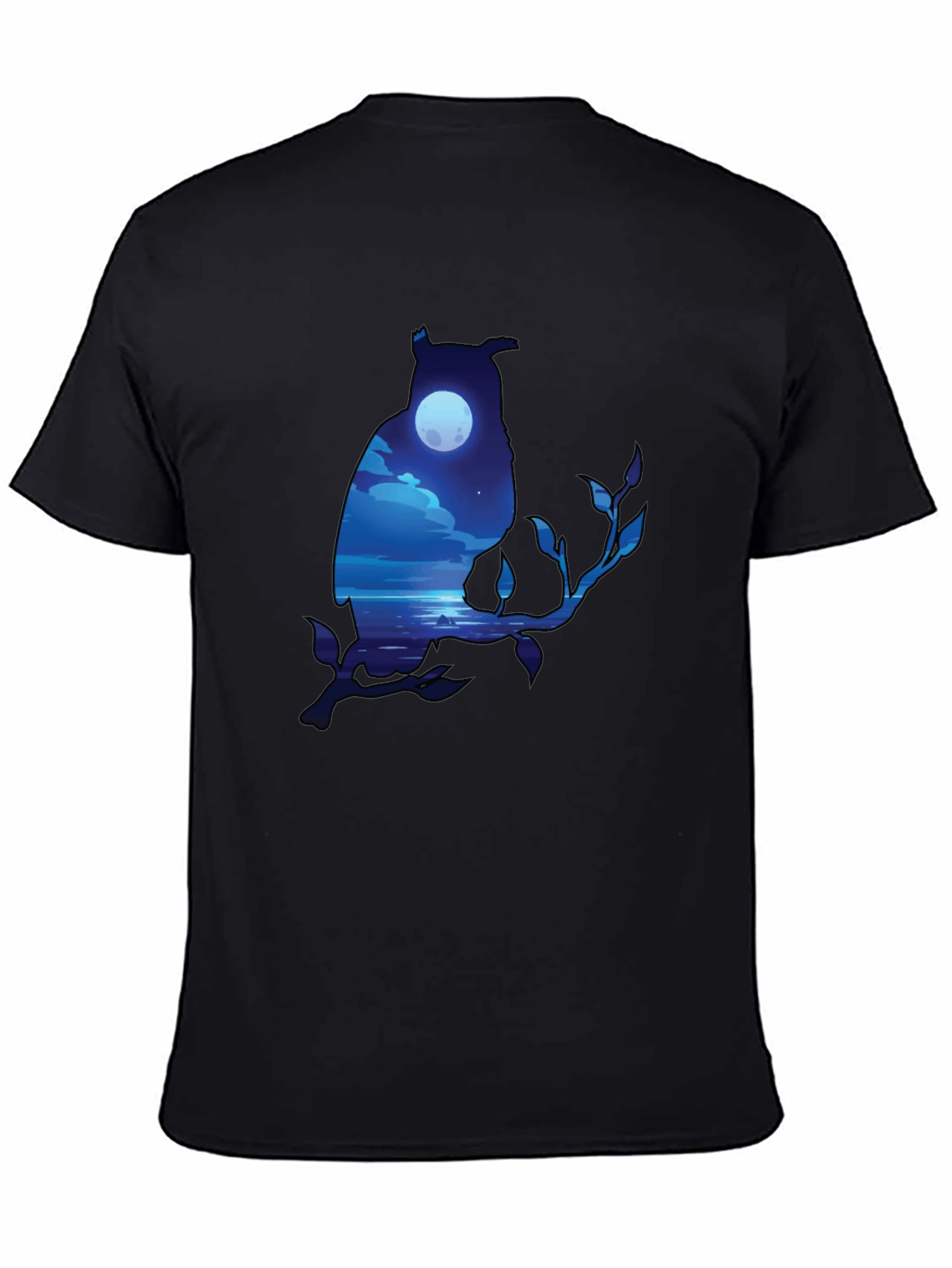 Owl Moonscape Graphic Tee - Unique Design