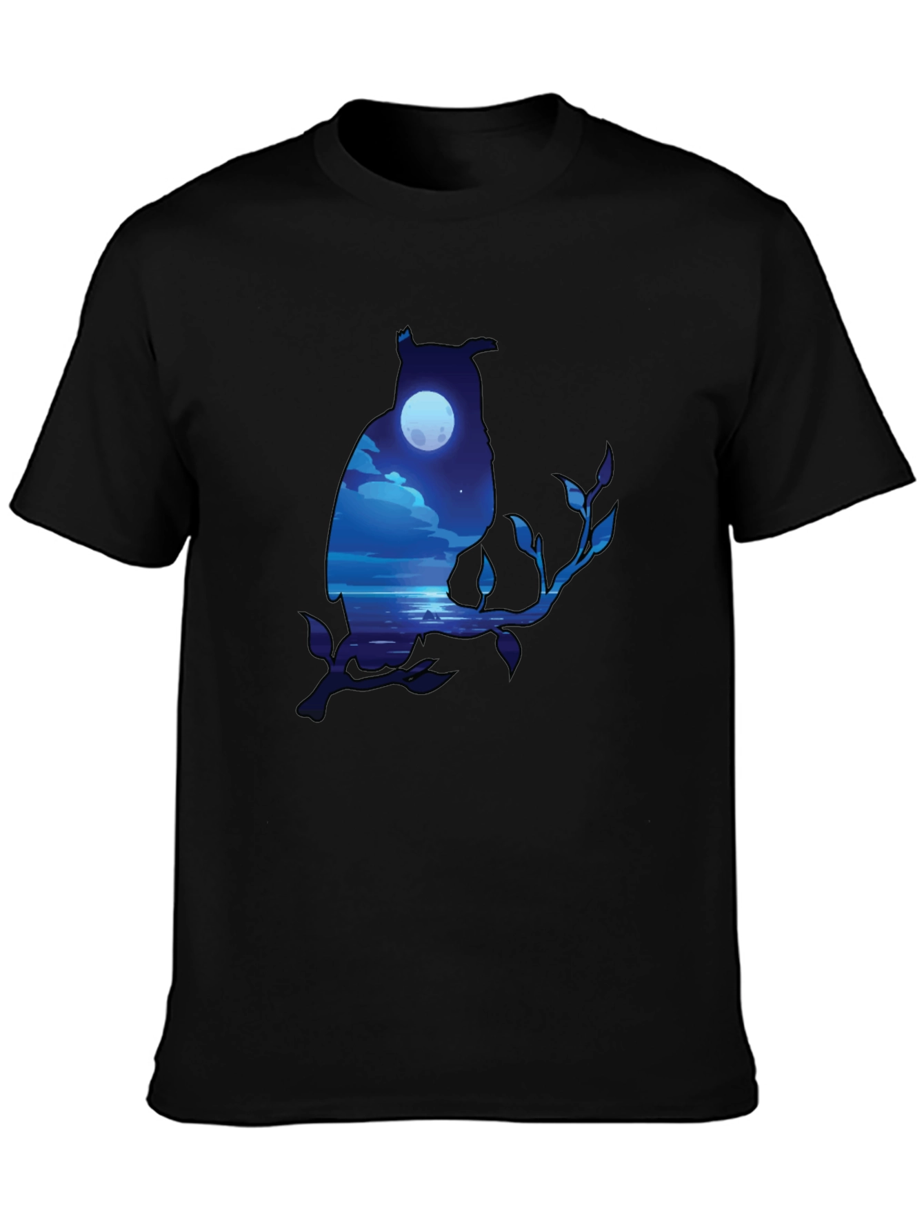 Owl Moonscape Graphic Tee - Unique Design