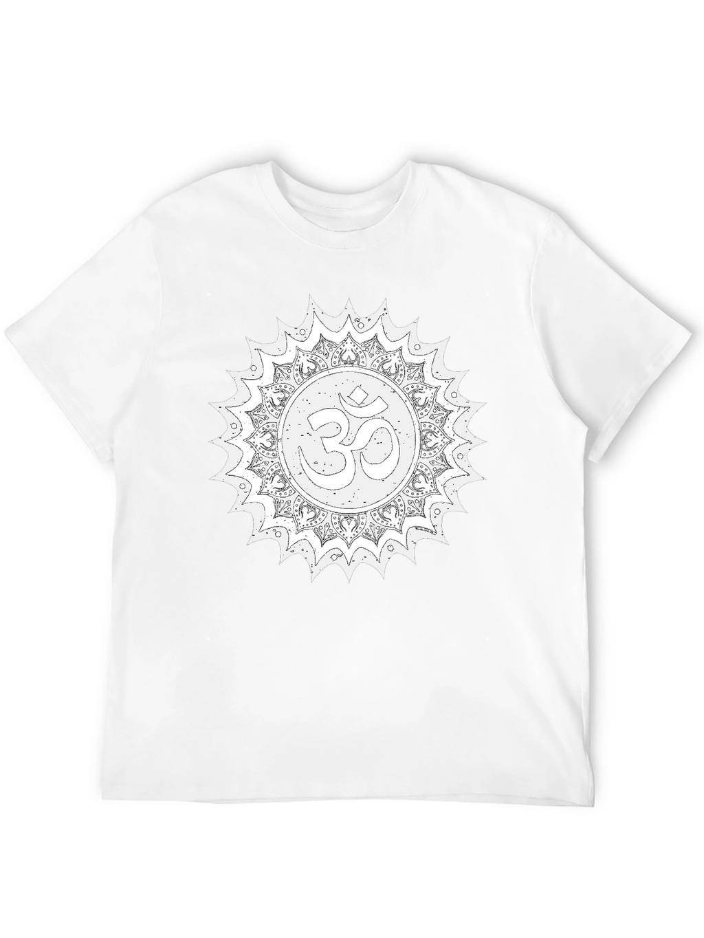 Om Mandala Graphic Tee - Relaxed Fit Black T-Shirt