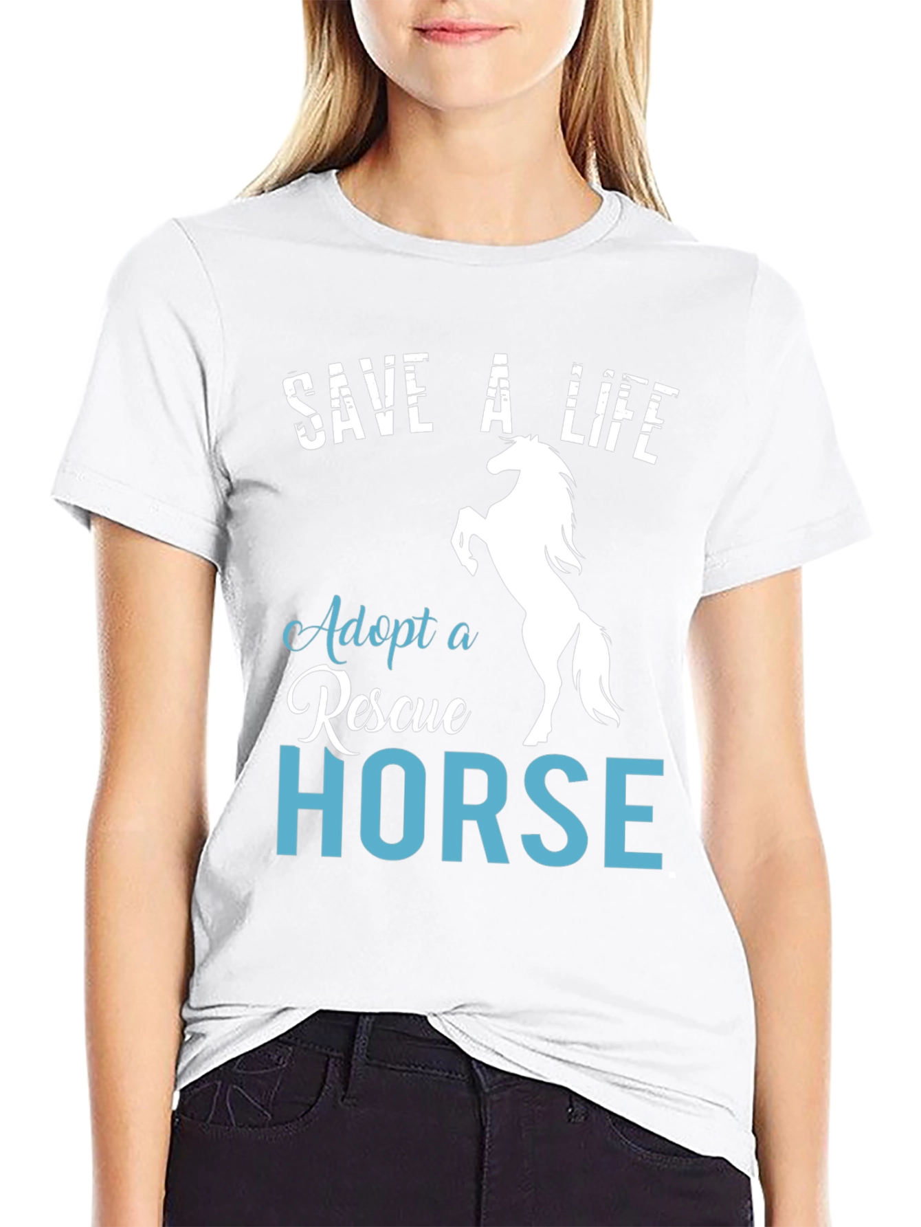 Save a Life Adopt a Rescue Horse T-Shirt