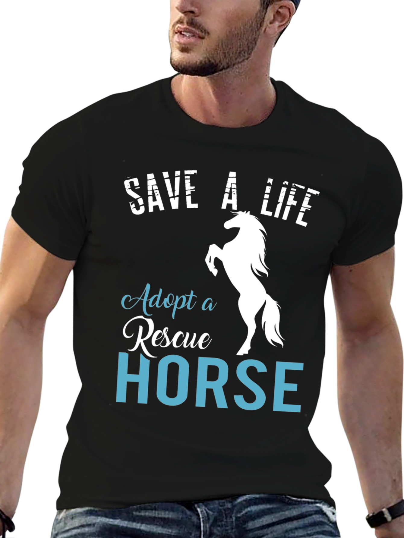 Save a Life Adopt a Rescue Horse T-Shirt