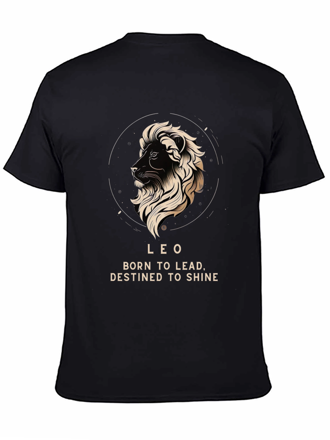 Leo Zodiac T-Shirt - Born to Lead Destined to Shine - Black