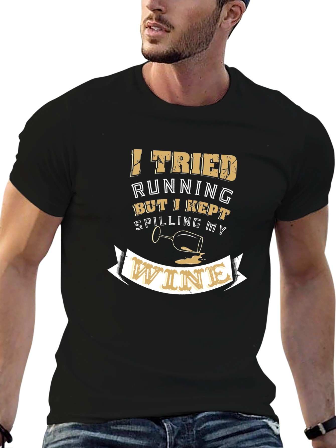 Wine Lover T-Shirt - Funny Running Graphic Tee