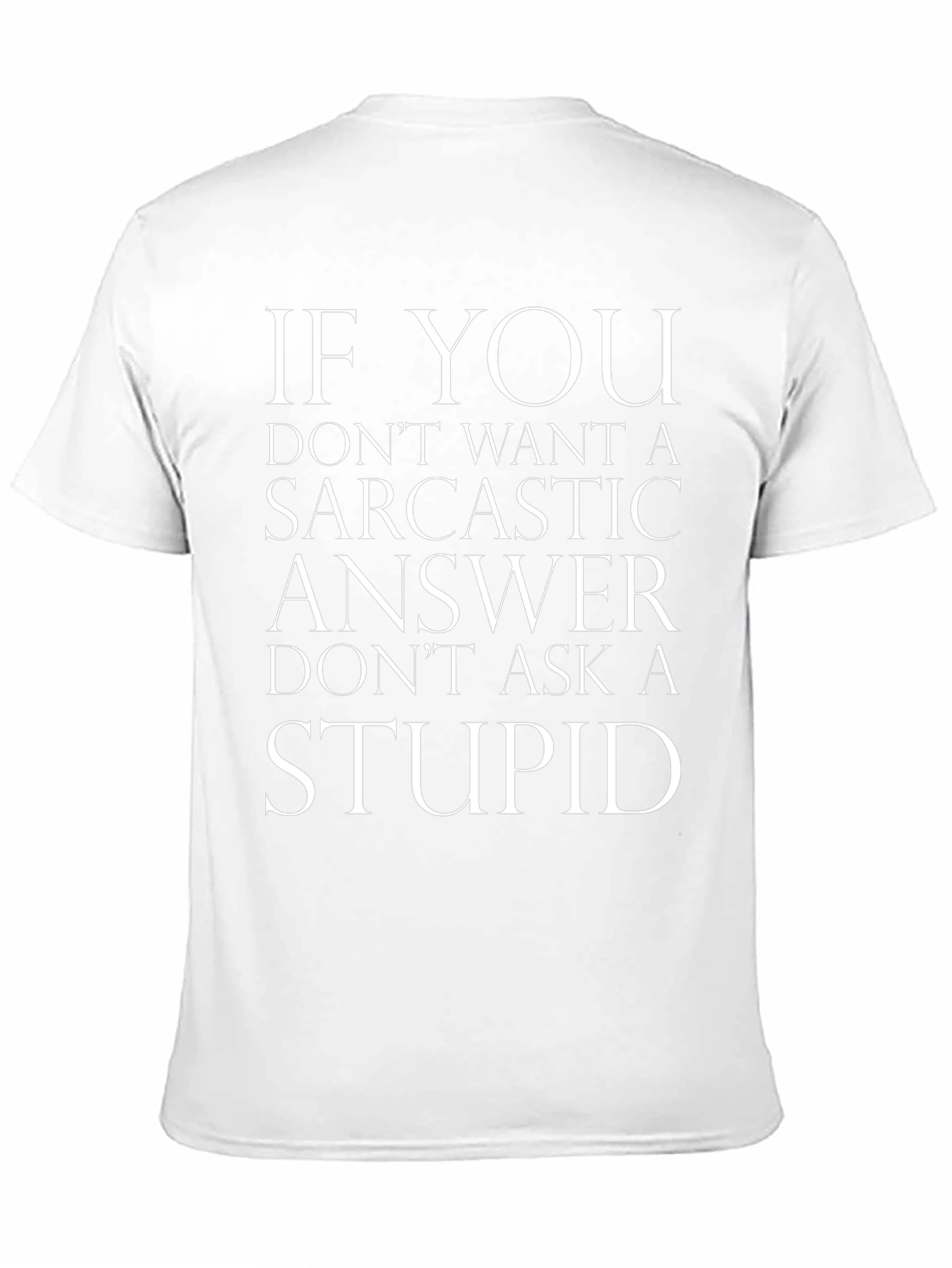 Sarcastic Answer Black T-Shirt