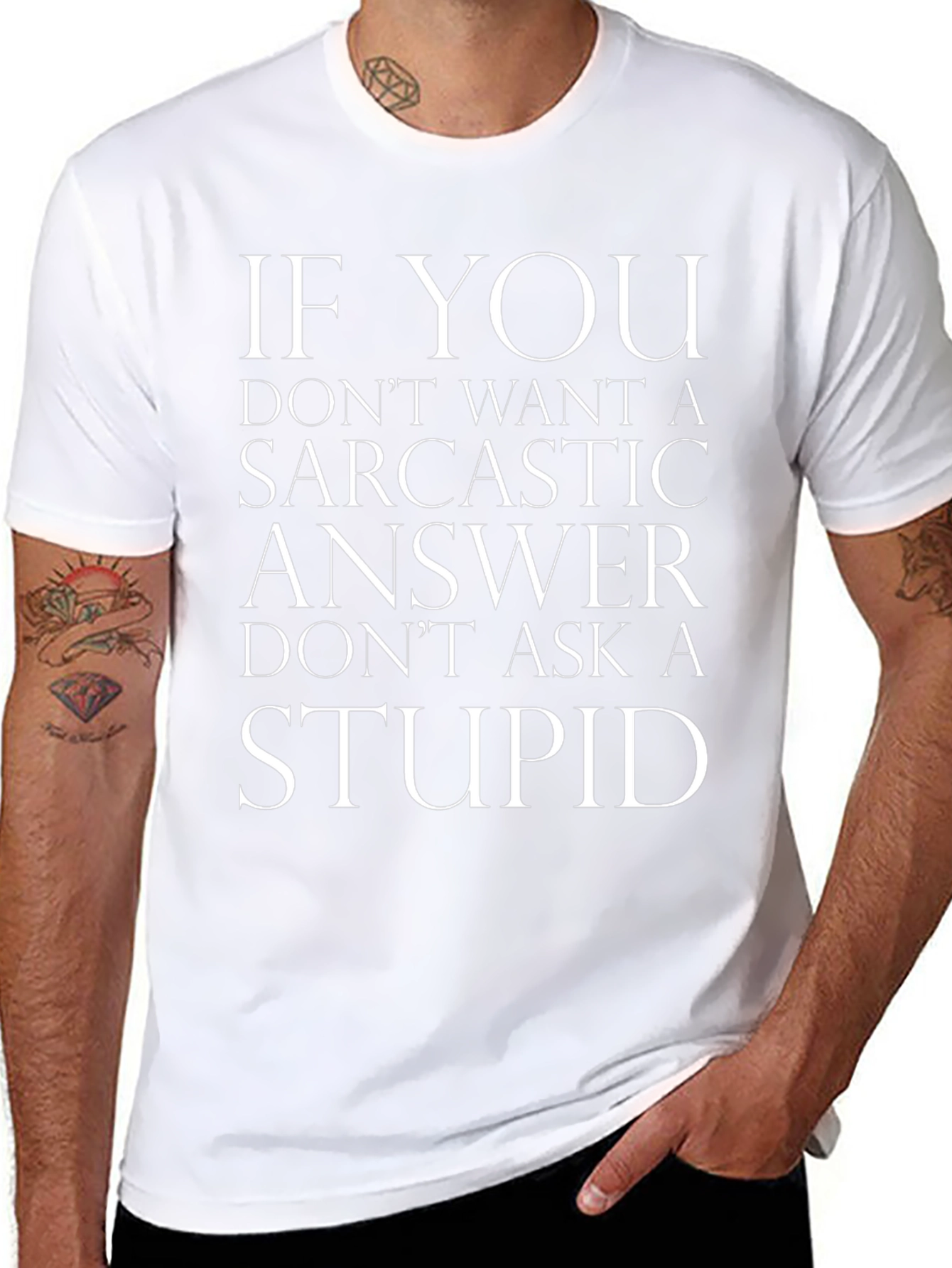 Sarcastic Answer Black T-Shirt