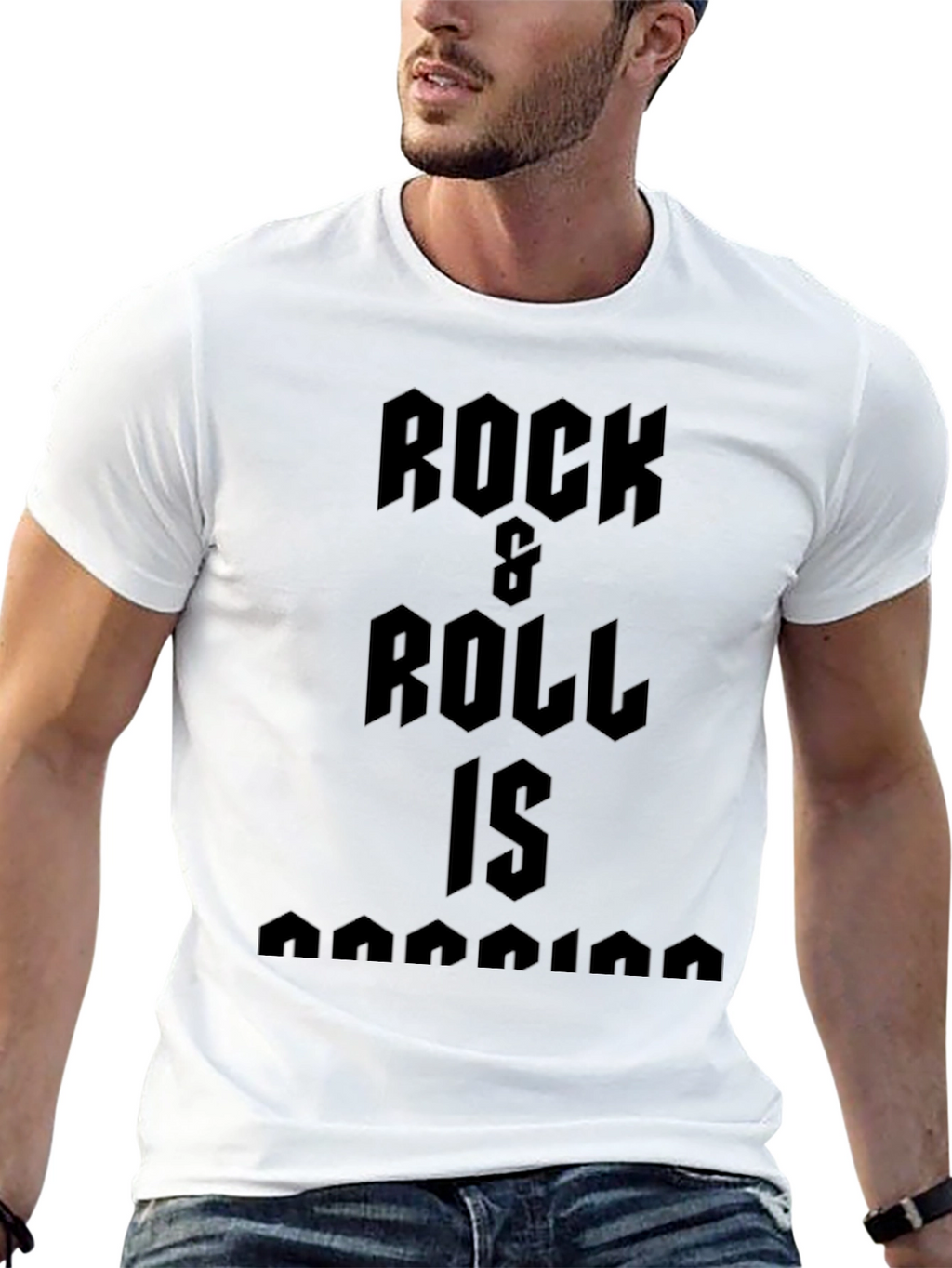 Rock & Roll T-Shirt - Black Graphic Tee