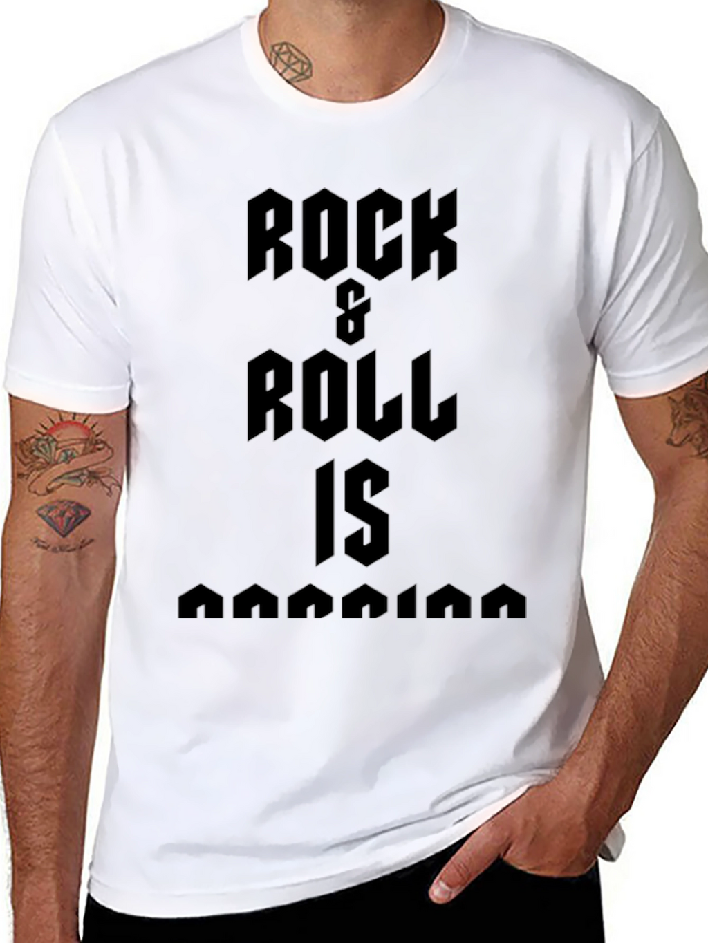 Rock & Roll T-Shirt - Black Graphic Tee