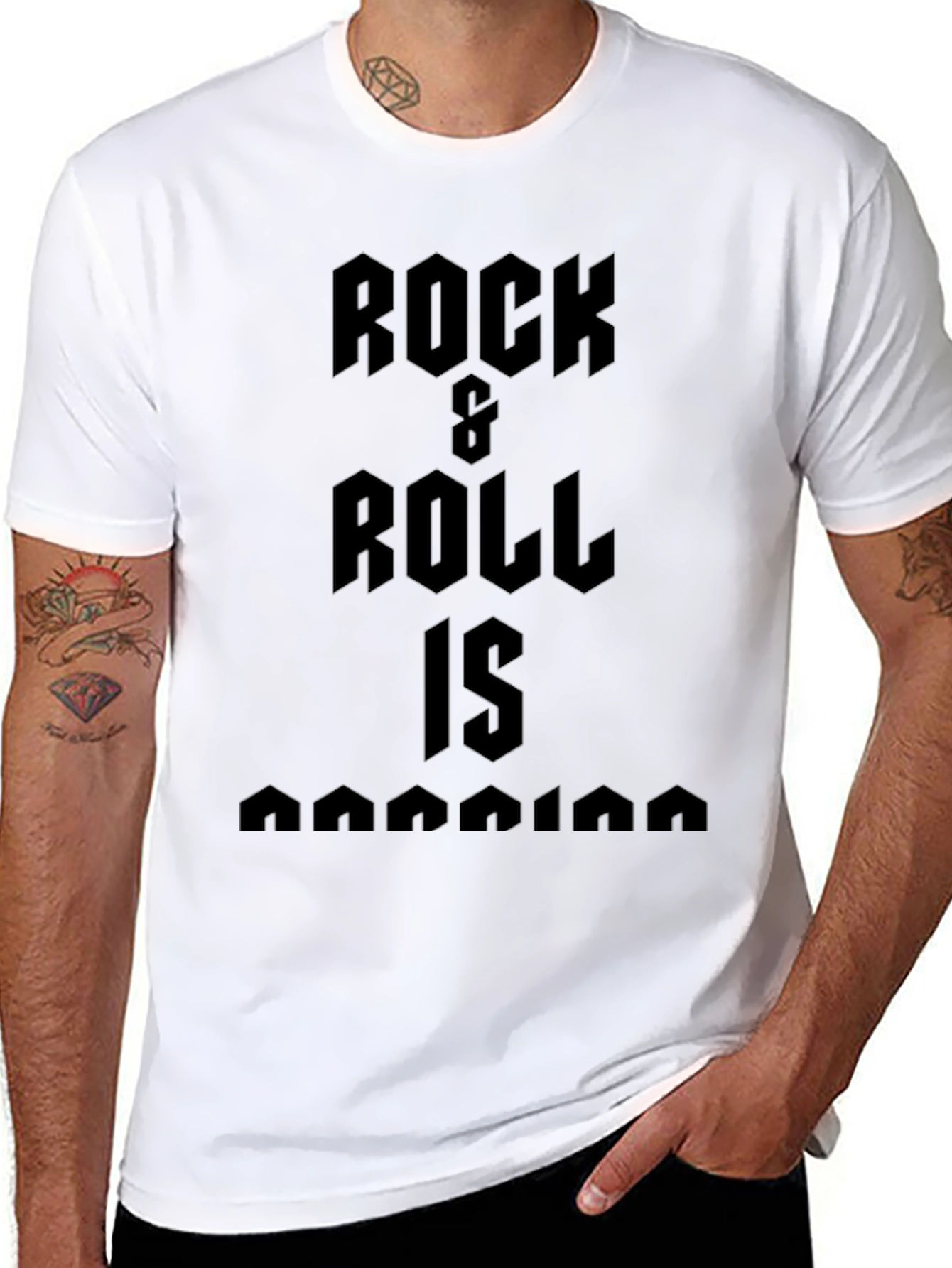 Rock & Roll T-Shirt - Black Graphic Tee