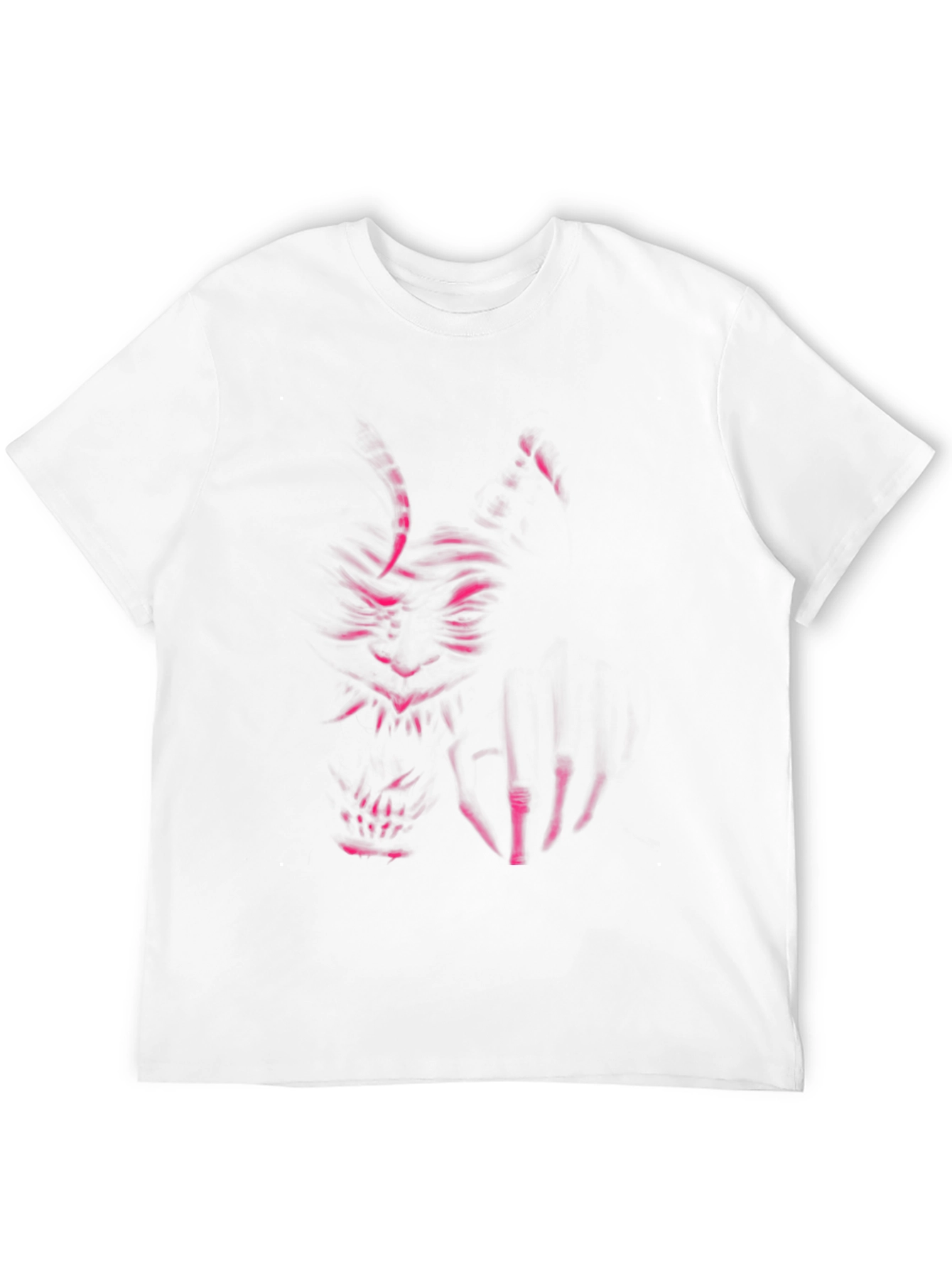 Mens Black T-Shirt with Oni Demon Graphic