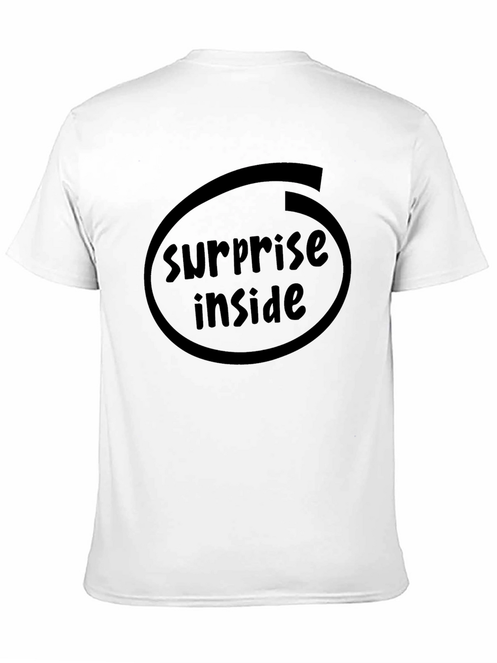 Surprise Inside Graphic Tee - Black Crew Neck
