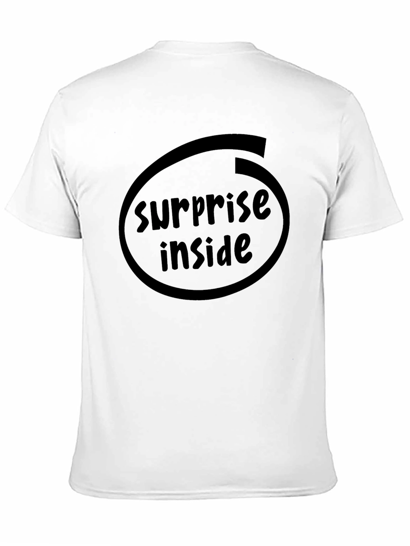 Surprise Inside Graphic Tee - Black Crew Neck