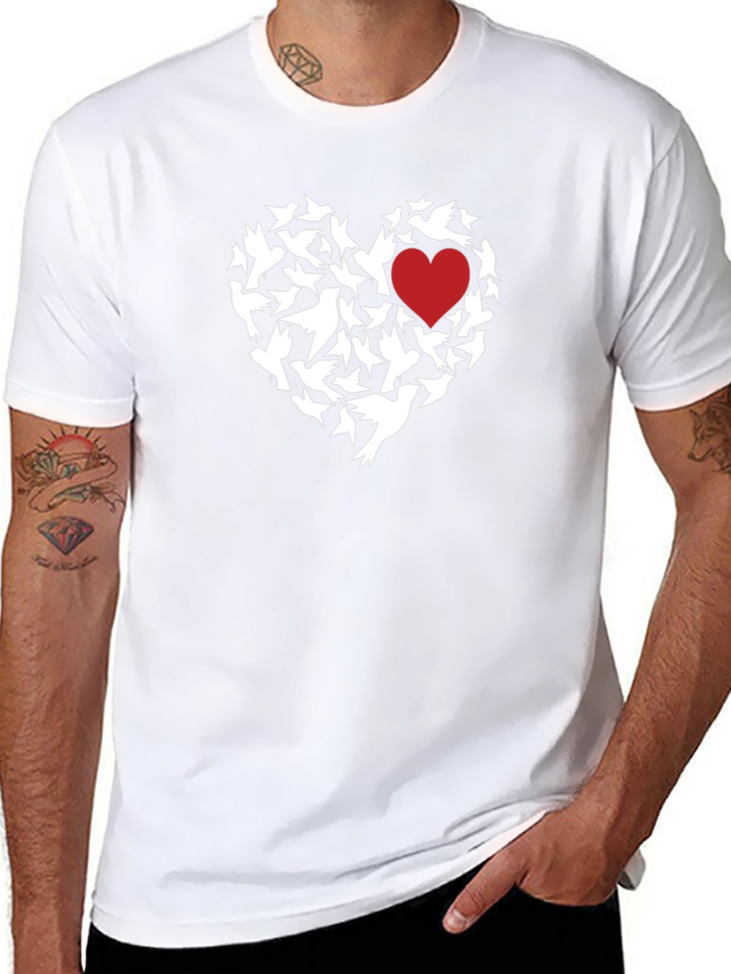 Heart of Doves Graphic T-Shirt