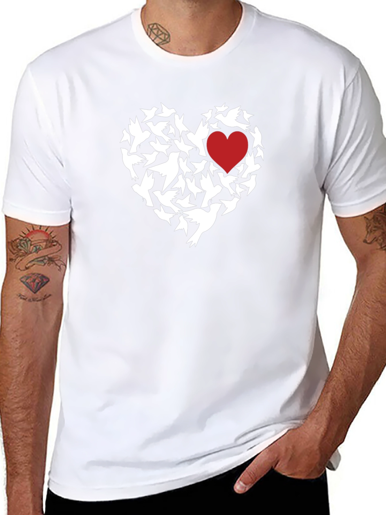 Heart of Doves Graphic T-Shirt