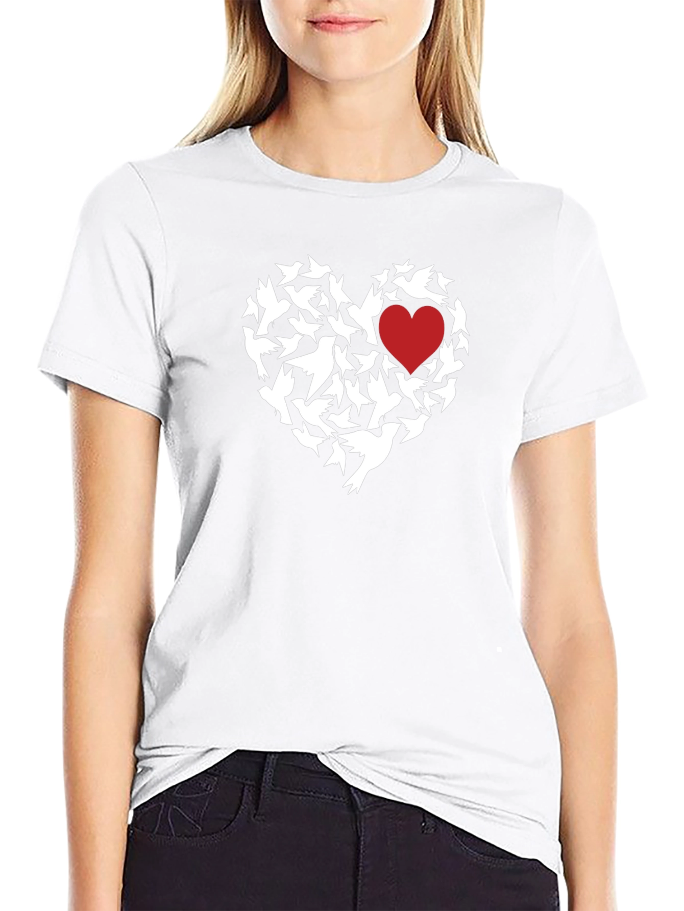 Heart of Doves Graphic T-Shirt