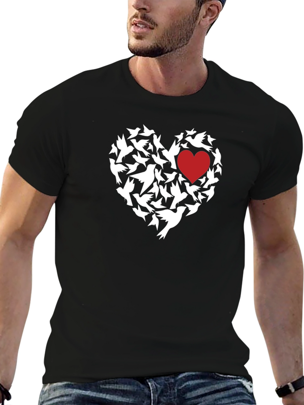 Heart of Doves Graphic T-Shirt