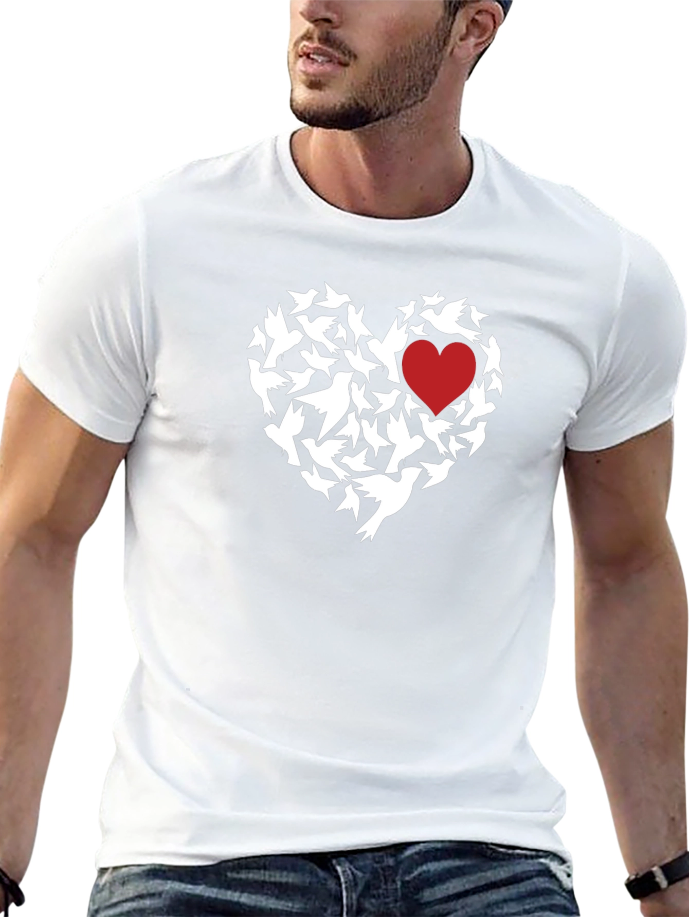 Heart of Doves Graphic T-Shirt