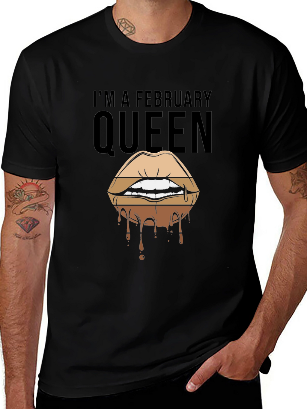 February Queen Lips Drip Graphic Tee