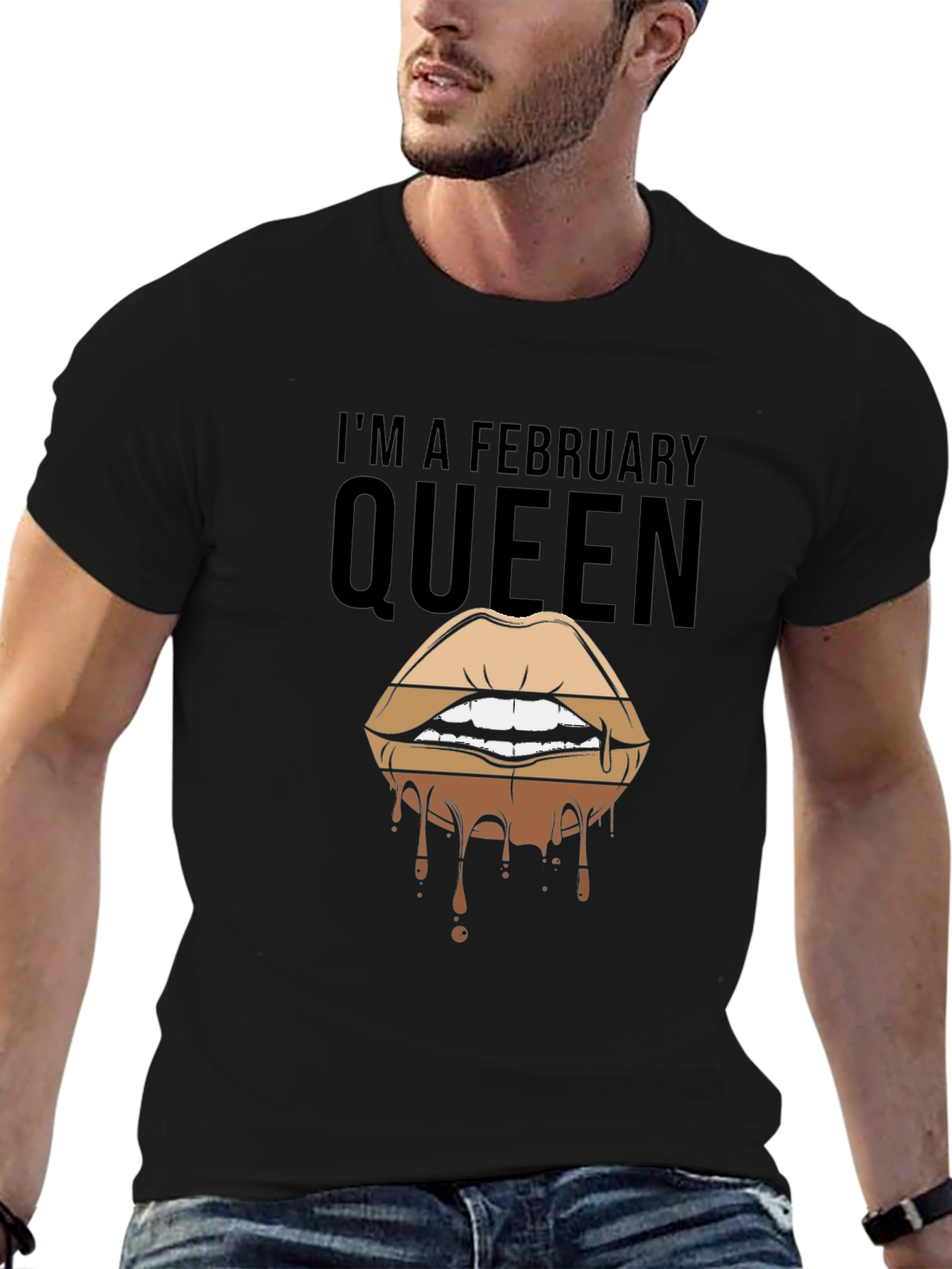 February Queen Lips Drip Graphic Tee