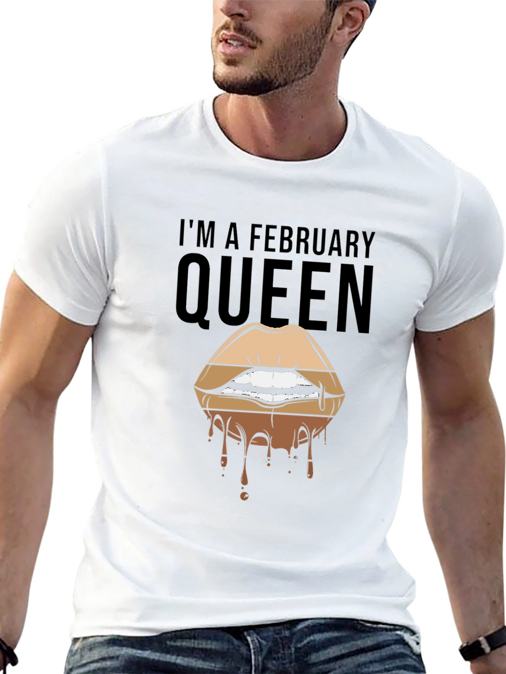 February Queen Lips Drip Graphic Tee