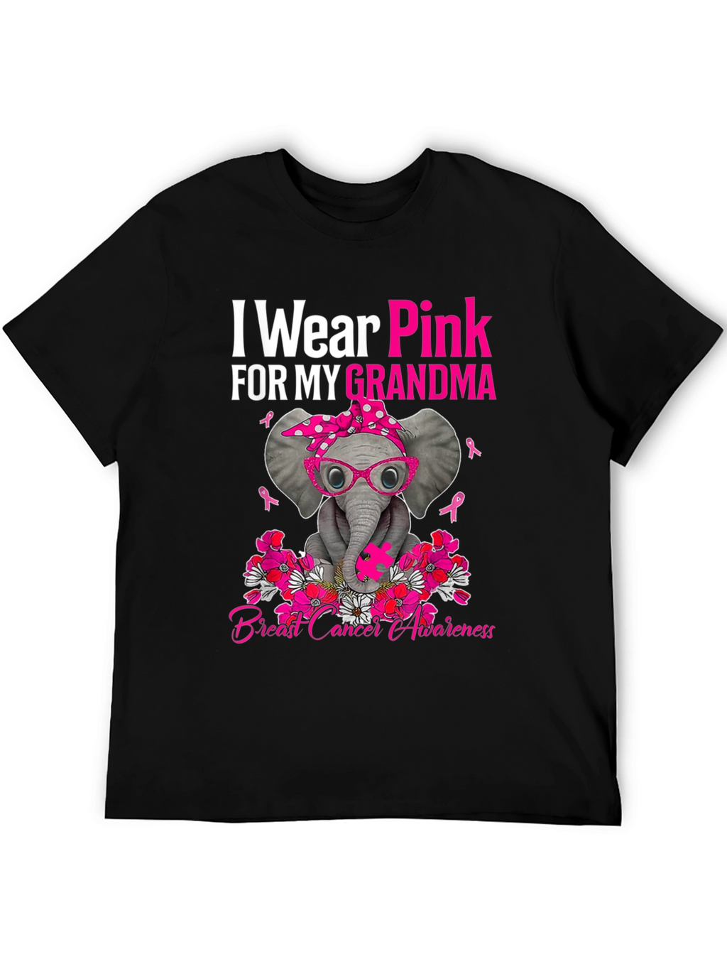Pink Elephant Breast Cancer Awareness T-Shirt