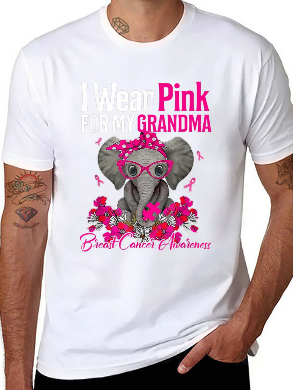 Pink Elephant Breast Cancer Awareness T-Shirt