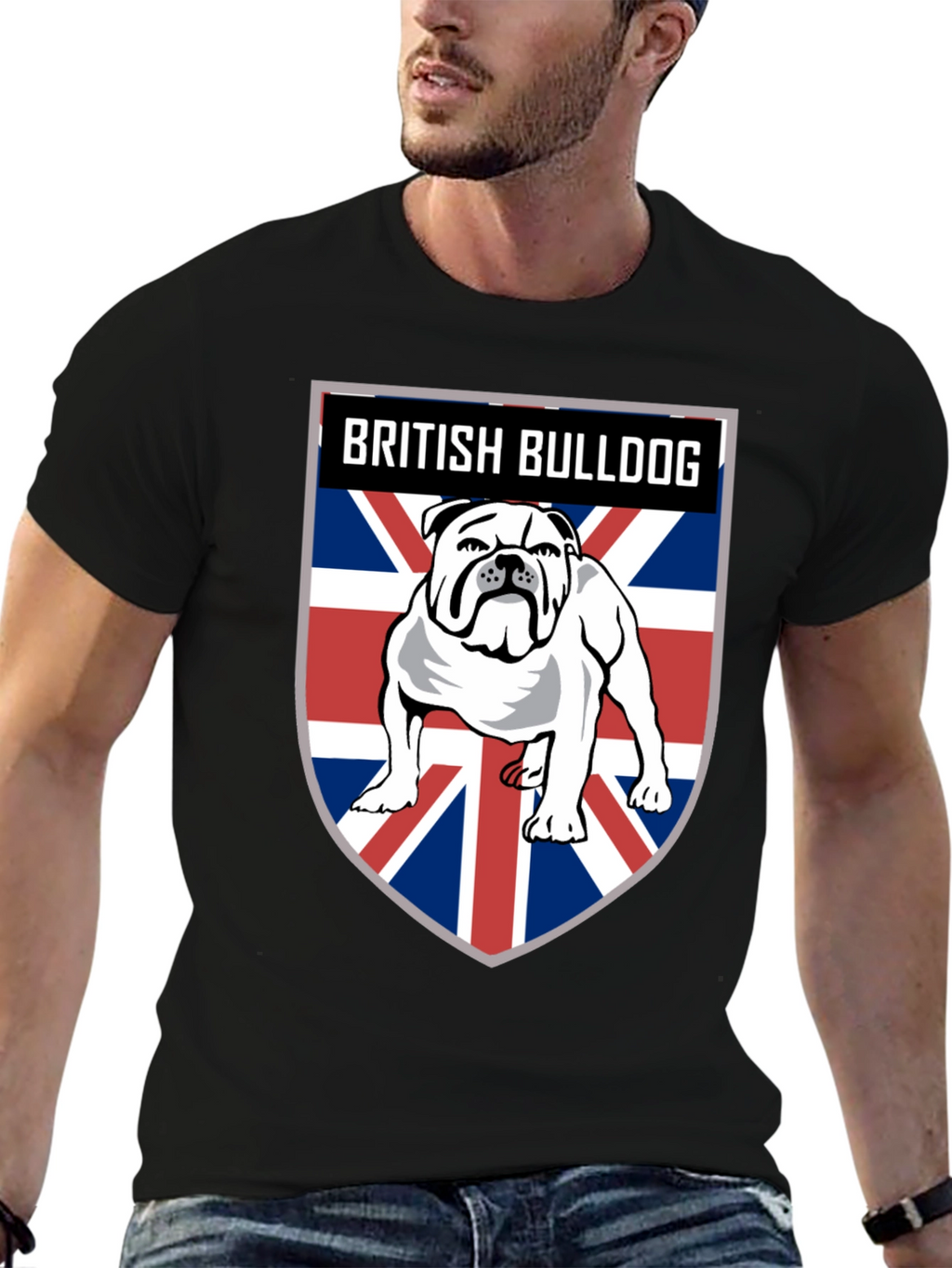 British Bulldog Union Jack Mens T-Shirt