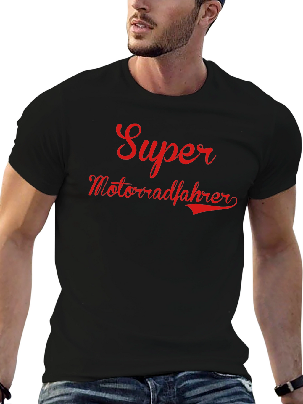 Super Motorradfahrer Graphic Tee